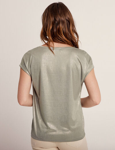 T-shirt manches courtes vert clair femme