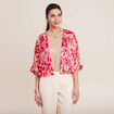 Kimono imprim&eacute; rose fushia femme
