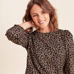T-shirt manches 3/4 noir femme