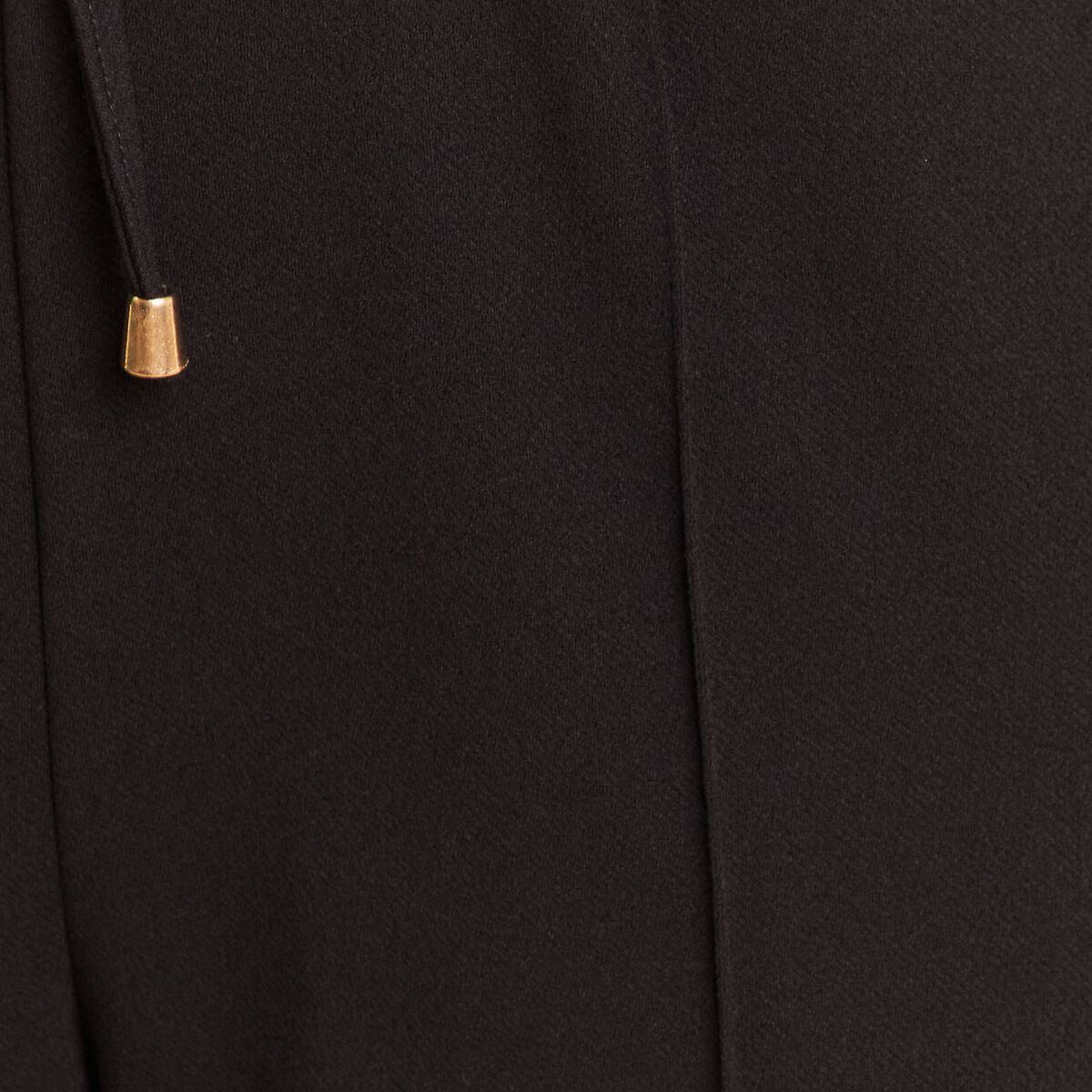 Pantalon droit taille haute noir femme
