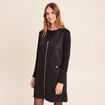 Robe chasuble su&eacute;dine noir femme