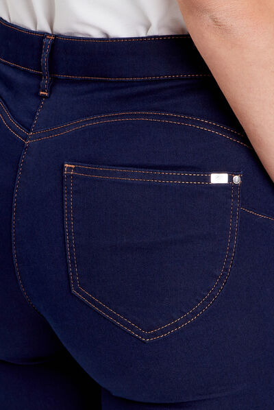 Pantalon léger taille standard long denim brut femme