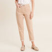 Pantalon coupe mom 7/8&egrave;me sable femme