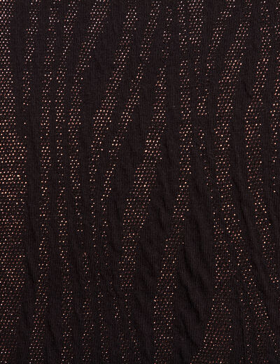 Robe bi-mati&egrave;re droite noir femme