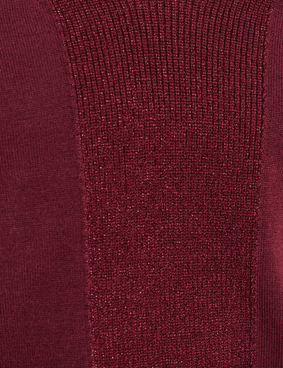 Pull manches longues bordeaux femme