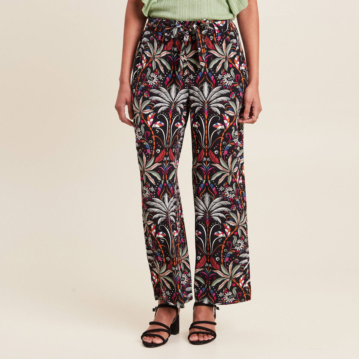 Pantalon flou noir femme