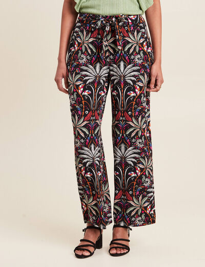 Pantalon flou noir femme