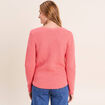 Pull manches longues rose framboise femme