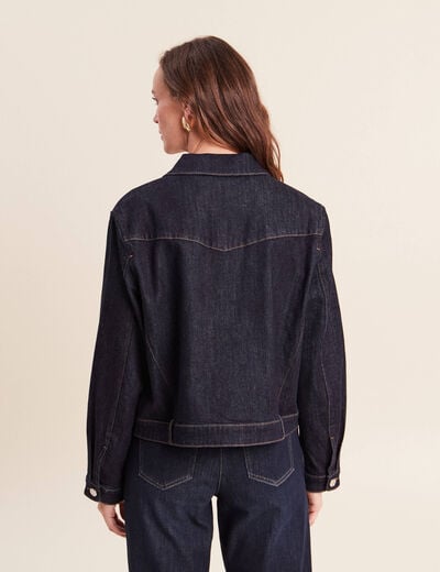 Veste manches longues en jean denim brut femme