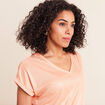 T-shirt manches courtes rose saumon femme