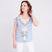 T-shirt manches courtes bleu electrique femme