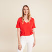 T-shirt manches courtes rouge femme