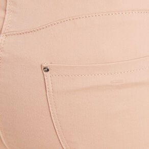 Bermuda ajusté ceinturé beige femme