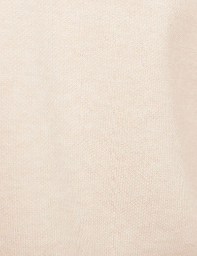 Gilet long manches longues creme femme