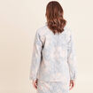 Veste longue droite manches longues rose femme