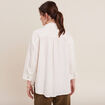 Chemise manches 3/4 ecru femme