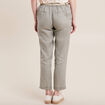 Pantalon flou ceinturé vert clair femme