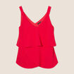 Débardeur ample sans manches rouge femme