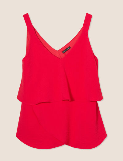 Débardeur ample sans manches rouge femme