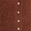 Gilet droit mi-long sans manches marron foncé femme