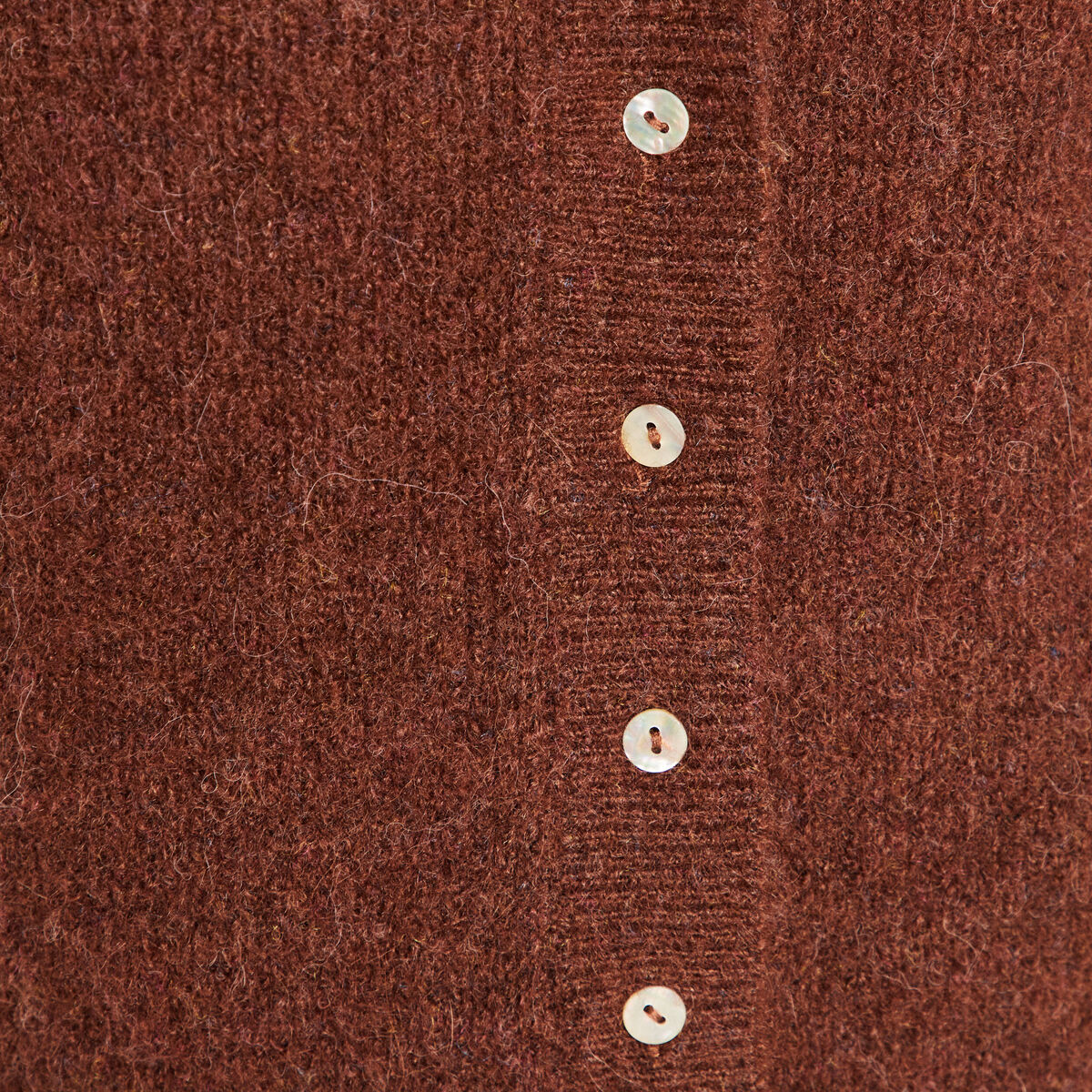 Gilet droit mi-long sans manches marron foncé femme