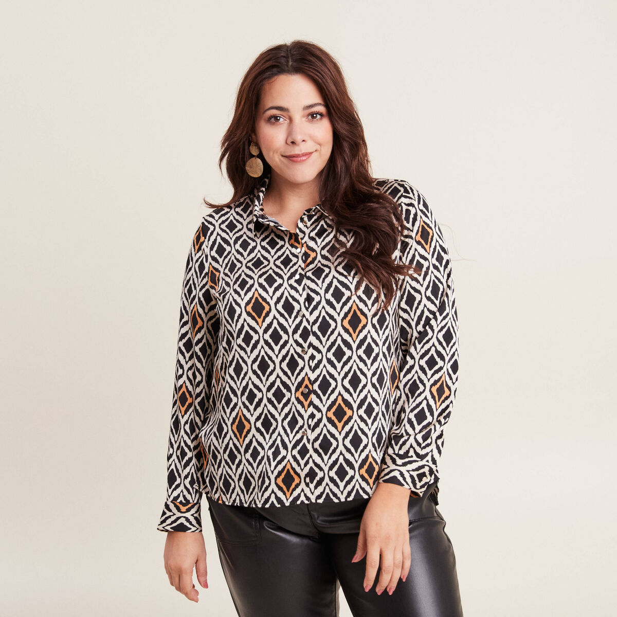 Chemise manches longues blanc femme