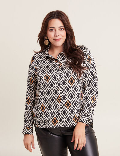 Chemise manches longues blanc femme