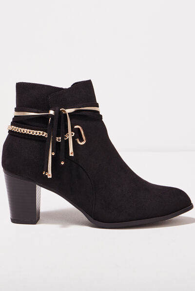 Bottines à talons noir femme