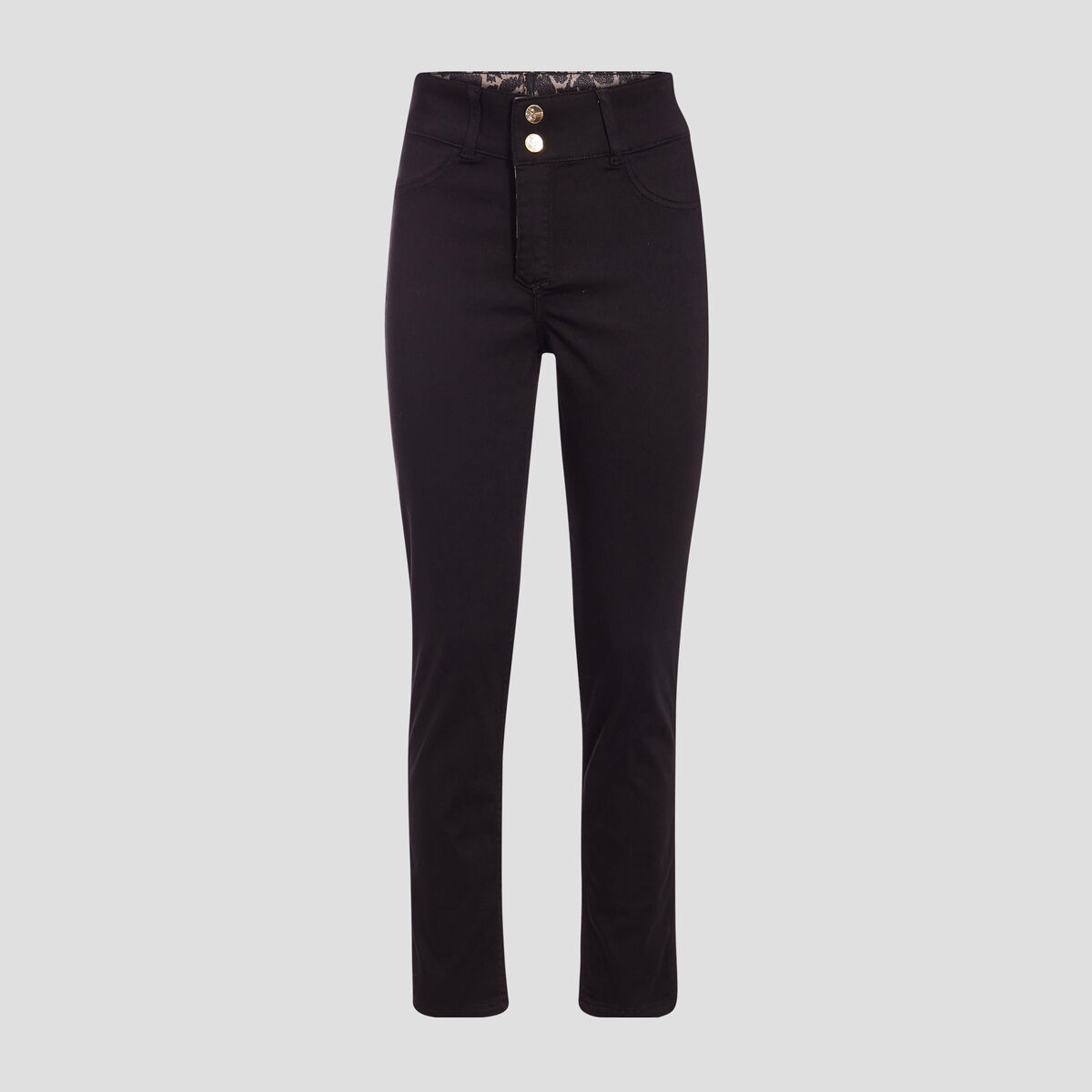 Pantalon ajusté réversible noir femme