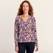 Pull manches longues multicolore femme