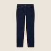Jean coupe ajust&eacute;e effet bi-mati&egrave;re denim brut femme