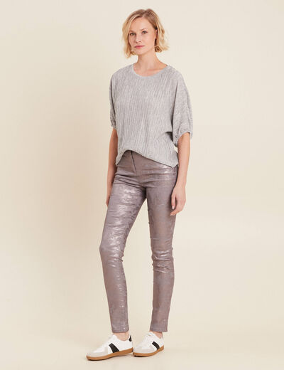 Pantalon ajusté marron femme