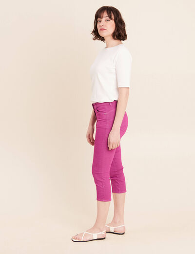 Pantacourt magique Le L&eacute;ger coupe droite violet femme