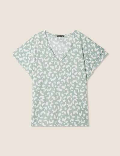 T-shirt manches courtes taupe femme
