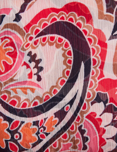 Robe évasée volantée multicolore femme
