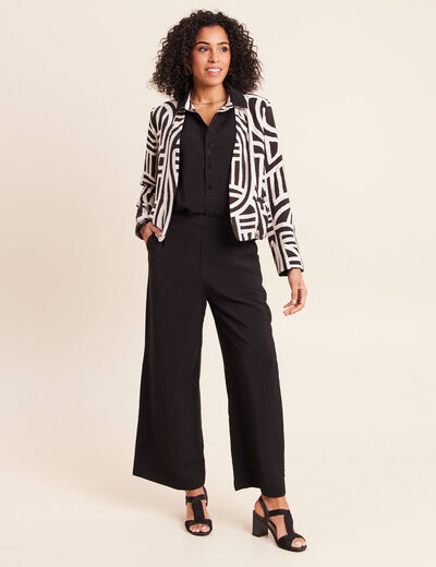 Pantalon magique Le R&eacute;versible large noir femme