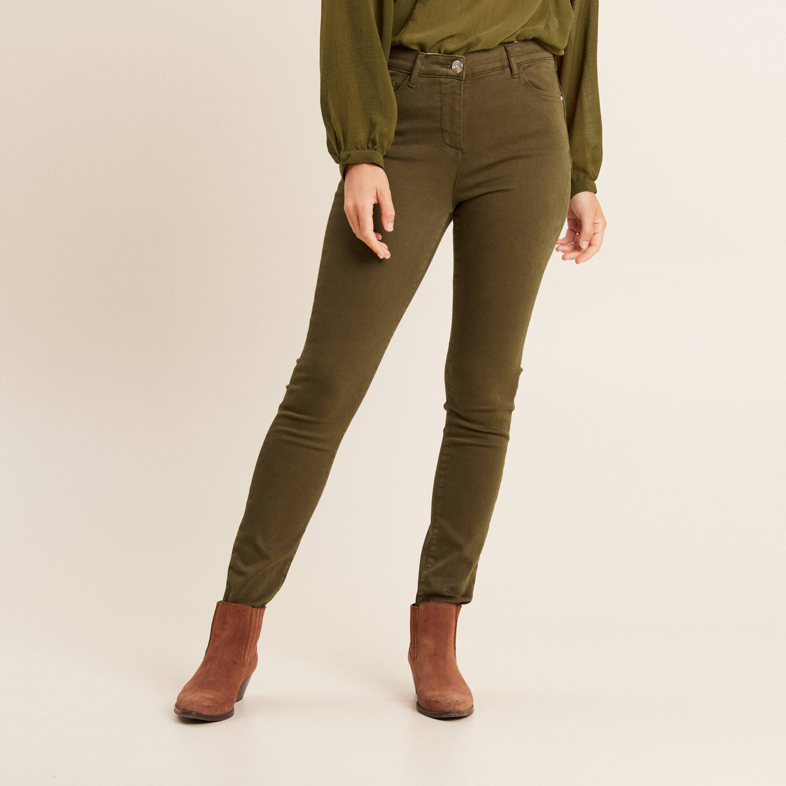Jeans femme Vert Breal