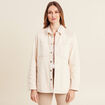 Surchemise boutonnée ivoire femme