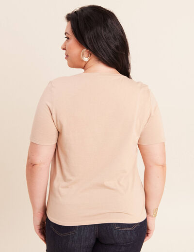T-shirt manches courtes sable femme