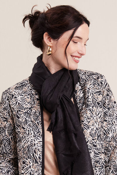 Foulard noir femme