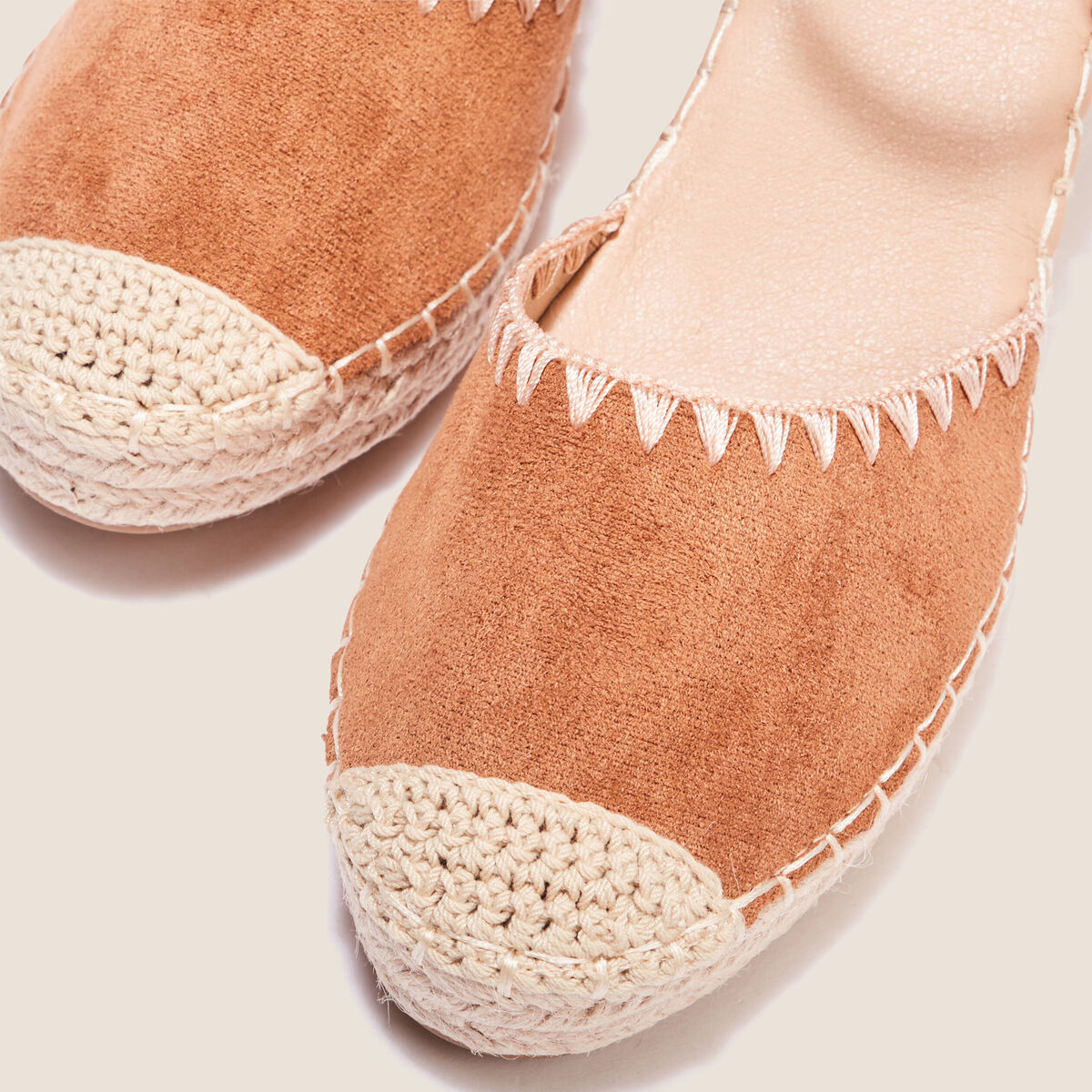 Espadrilles compens&eacute;es marron femme