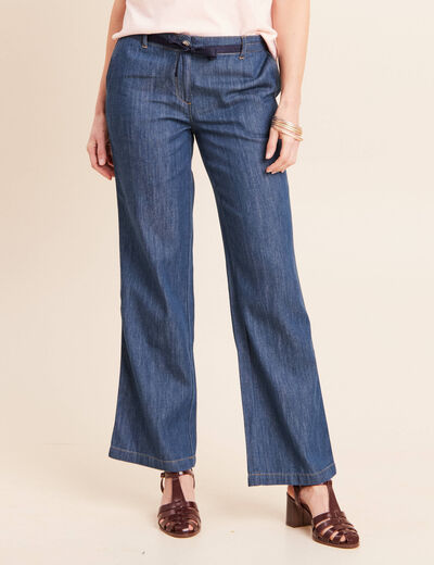 Jean large et fluide denim stone femme