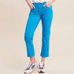 Jean droit taille basse 7/8&egrave;me bleu femme