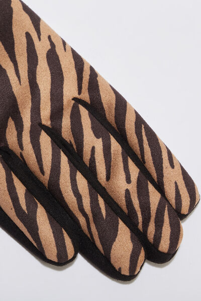 Gants suédine noir femme