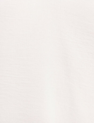 Blouse manches courtes ecru femme
