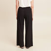 Pantalon large taille haute noir femme