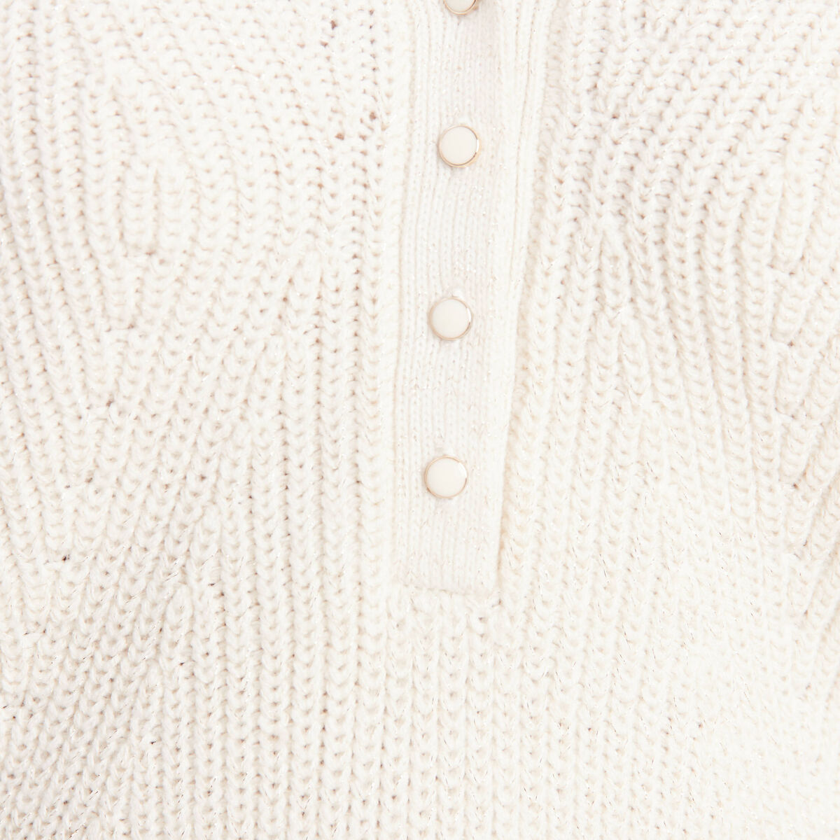 Pull manches longues ecru femme