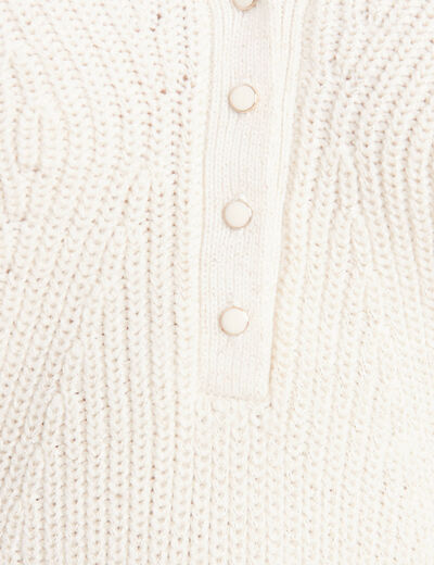 Pull manches longues ecru femme