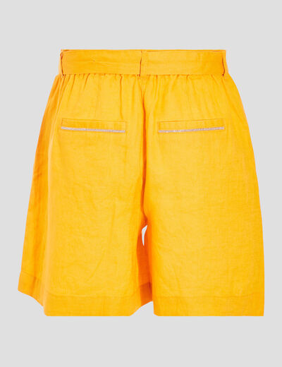 Short paperbag jaune foncé femme