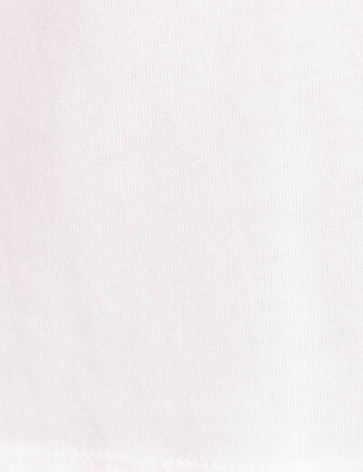 T-shirt col rond manches courtes blanc femme